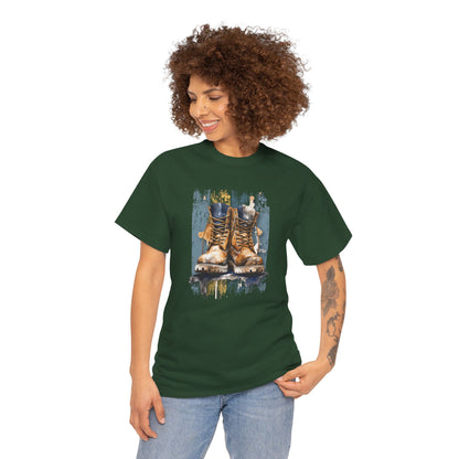 Urban Boots, Tim Style Unisex T-shirt, Art on Apparel with a City Lifestyle - Grunge Aesthetic Tee, Streetwear top