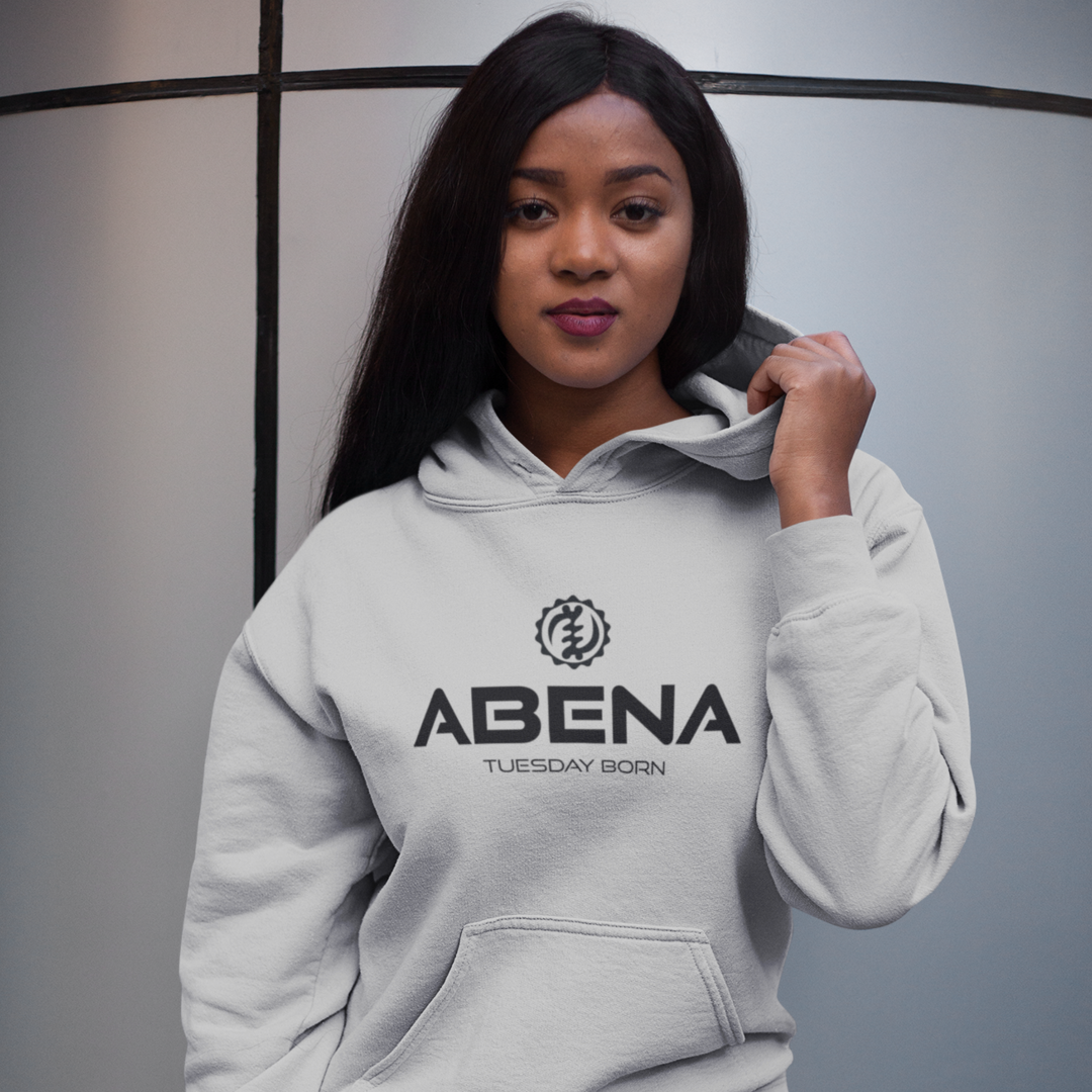 Akan Tuesday Born Female Birthday Hoodie with Nyame Ye Ohene Symbol | Ghanaian Adinkra Symbol Hoodie | Unisex Heavy Blend™ Hooded Sweatshirt