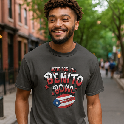 Benito Bowl Puerto Rican Flag T-shirt, Comfort Colors Tee, Unisex Fall Fashion Top, Superbowl Tee