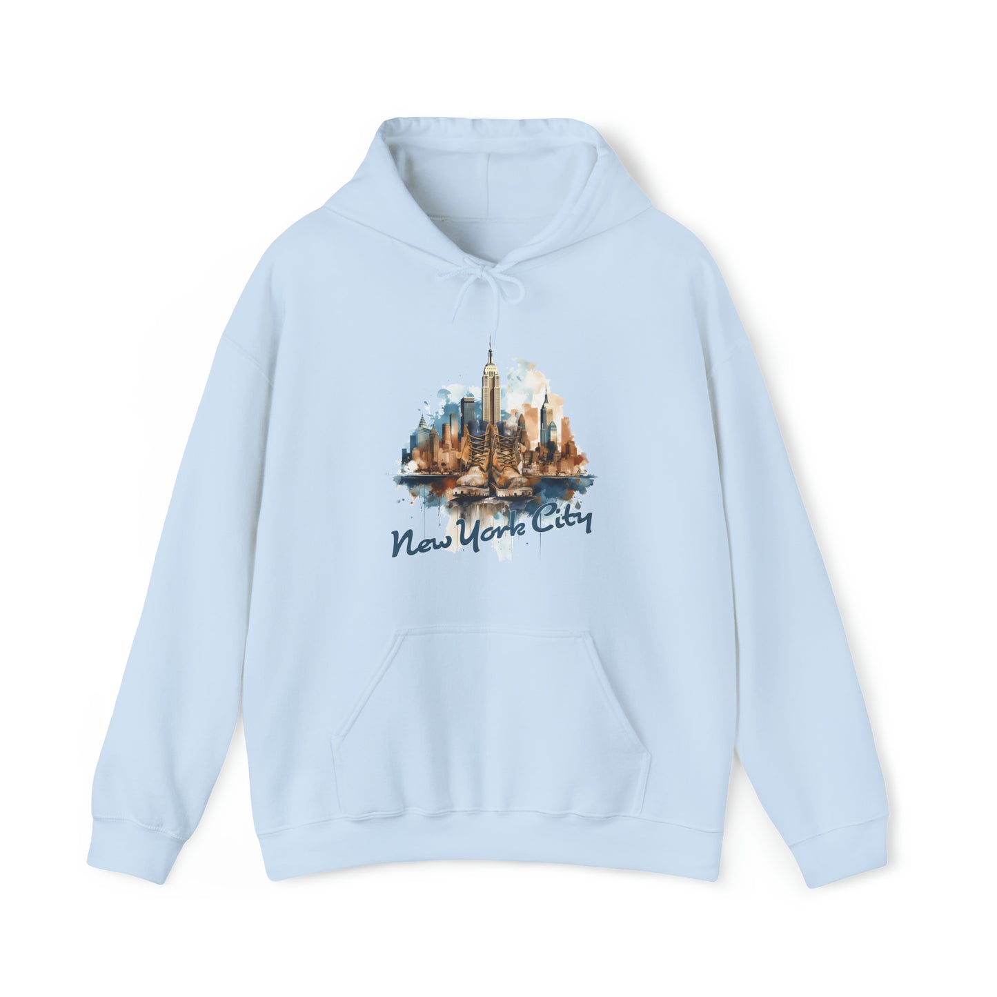 Unisex Hoodie Art on Apparel with City Pulse: City Tapestry Boots on New York City Version