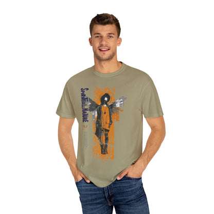 Spiritual by Nature Unisex Tee, Angel Graphic T-Shirt, Street Gear, Boho Top, Artistic Garment-Dyed T-Shirt, Vintage Style Urban Streetwear