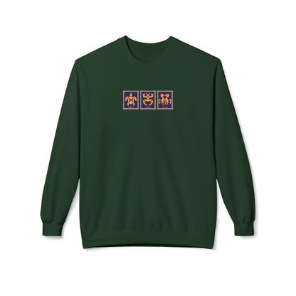 Taino Symbol Stamp Design Sweatshirt | Graphic Rican Heritage Sweater | Unisex Crewneck Pullover, Puerto Rico Shirt, Sizes S-4XL