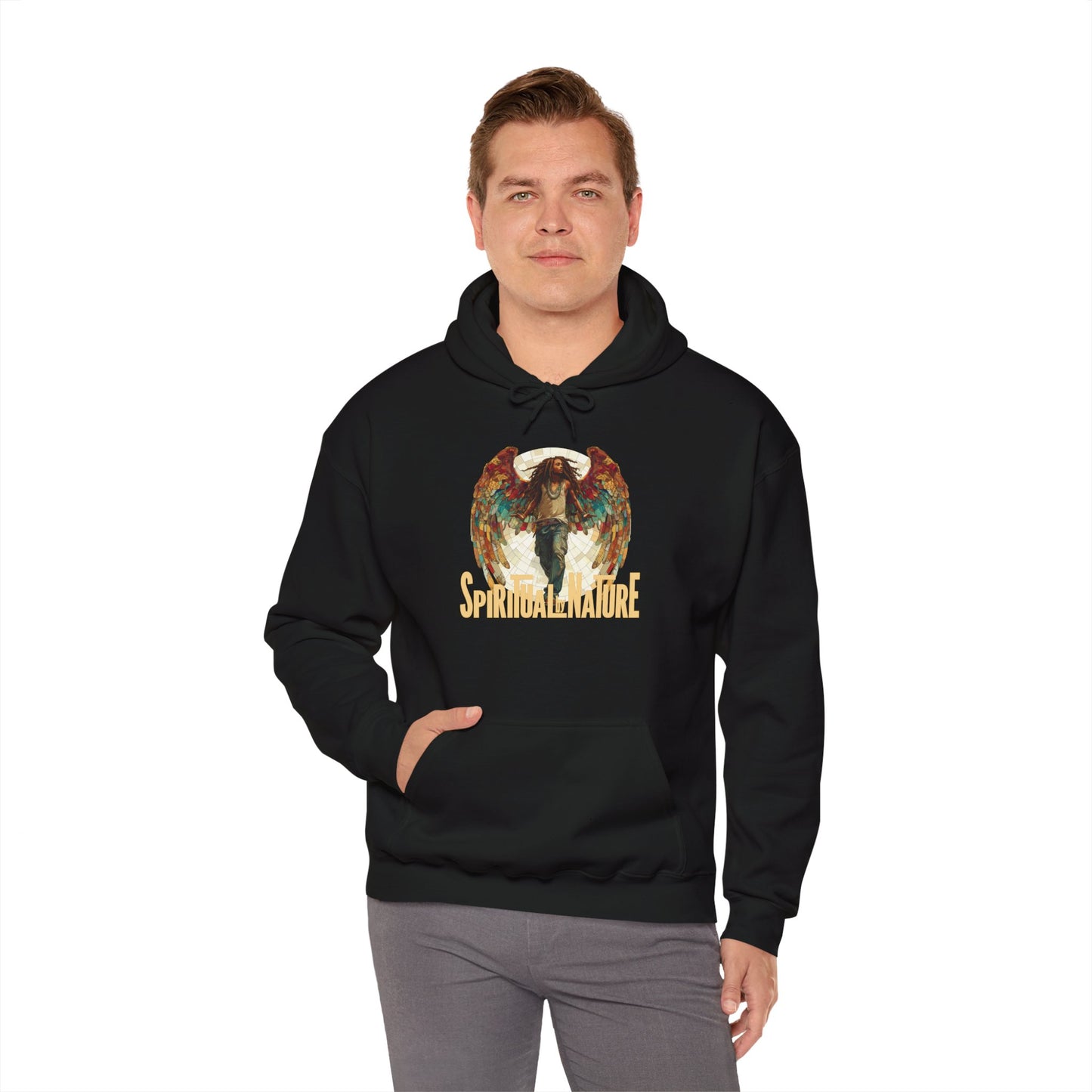 Spiritual By Nature Unisex Hoodie, Dread Lock Angel