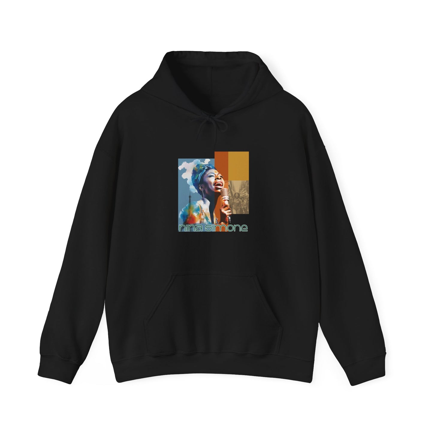 Unisex Graphic Hoodie, Nina Simone Jazz Blues Icon, Warm Cotton Blend, Tribute to Activism shirt, Fans of Nina Simone, Gift music lover