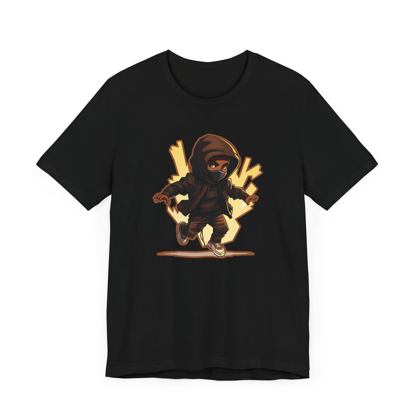 Unisex T-shirt Art on Apparel - Original Hip Hop Cartoon Kid Tee, Great Gift!