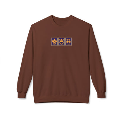 Taino Symbol Stamp Design Sweatshirt | Graphic Rican Heritage Sweater | Unisex Crewneck Pullover, Puerto Rico Shirt, Sizes S-4XL