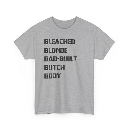 Political Unisex T-shirt, Bleached Blonde Bad Built Butch Body, Jasmine Crockett Clapback, Margorie Taylor Green Unisex T-shirt