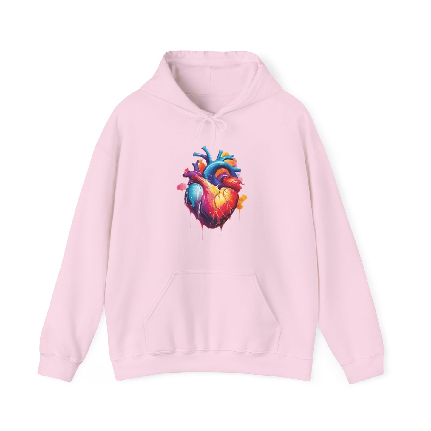 Unisex Hoodie Sweatshirt with Unique Abstract Style Heart Graphic for Art Lovers