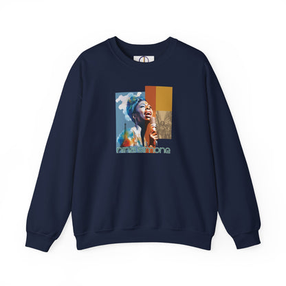 Nina Simone Unisex Sweatshirt, Jazz Blues Icon, Warm Cotton Blend, Tribute to Activism shirt, Fans of Nina Simone, Gift music lover