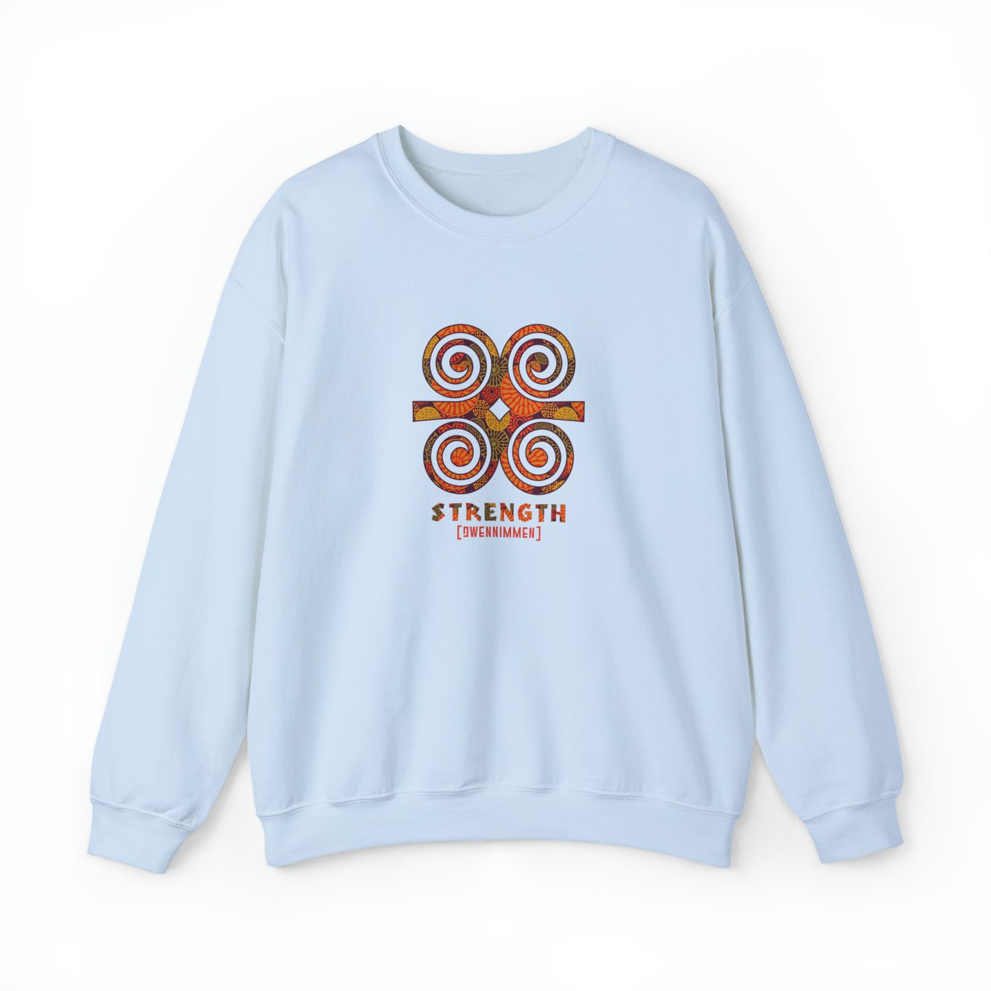 Unisex Adinkra Symbol Sweatshirts with Ghanaian Ram's Horn Dweninmmen Symbol