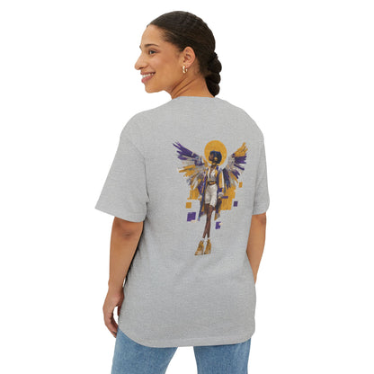 Oversized Unisex Streetwear TShirt | Spiritual by Nature Angel Art Tee | Afrocentric Graphic Back Design, Artistic Vibe Tshirt | Relaxed Fit