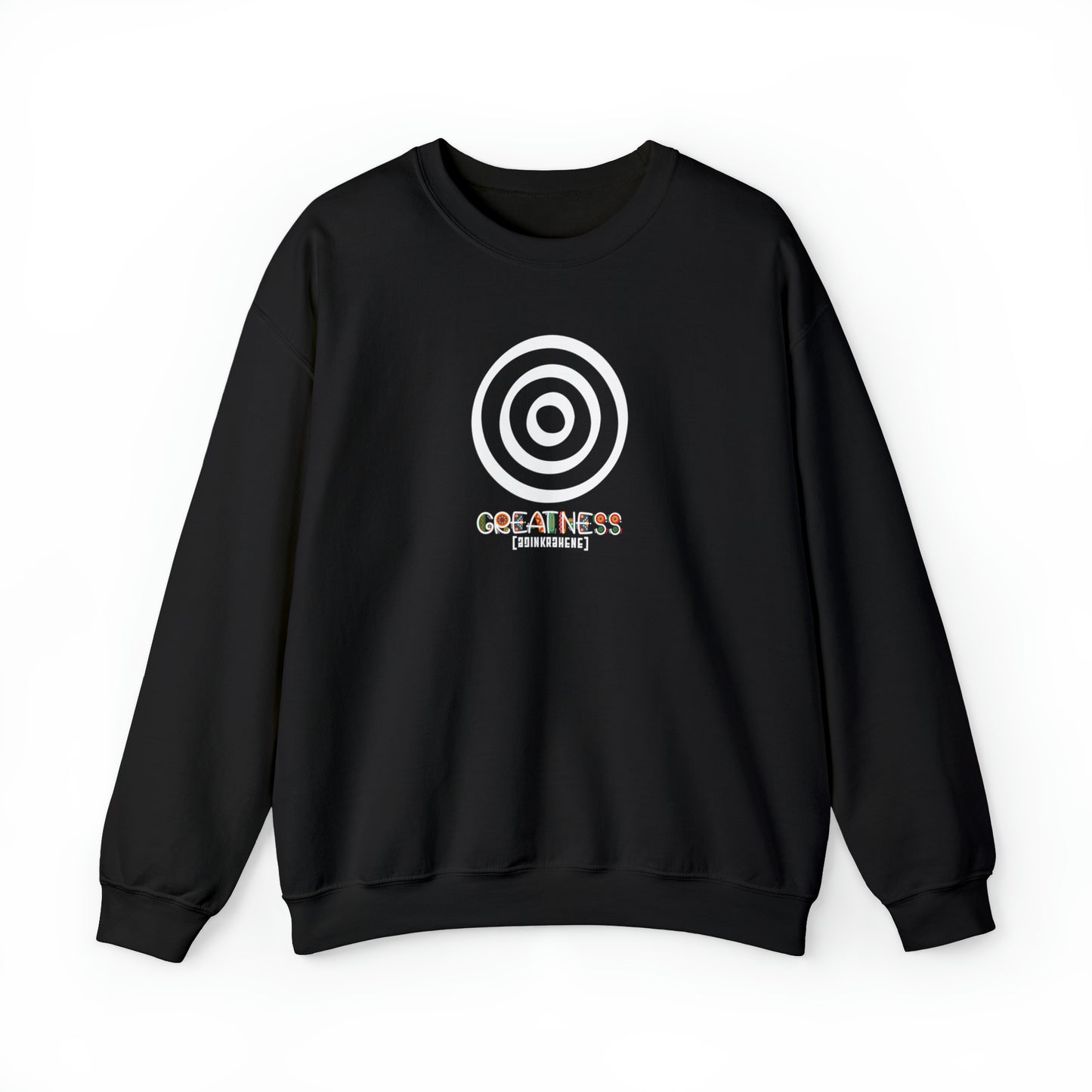 Adinkra Symbol Unisex Cotton Sweatshirt with West African Ghanaian Symbols, Adinkrahene Ghanaian symbol