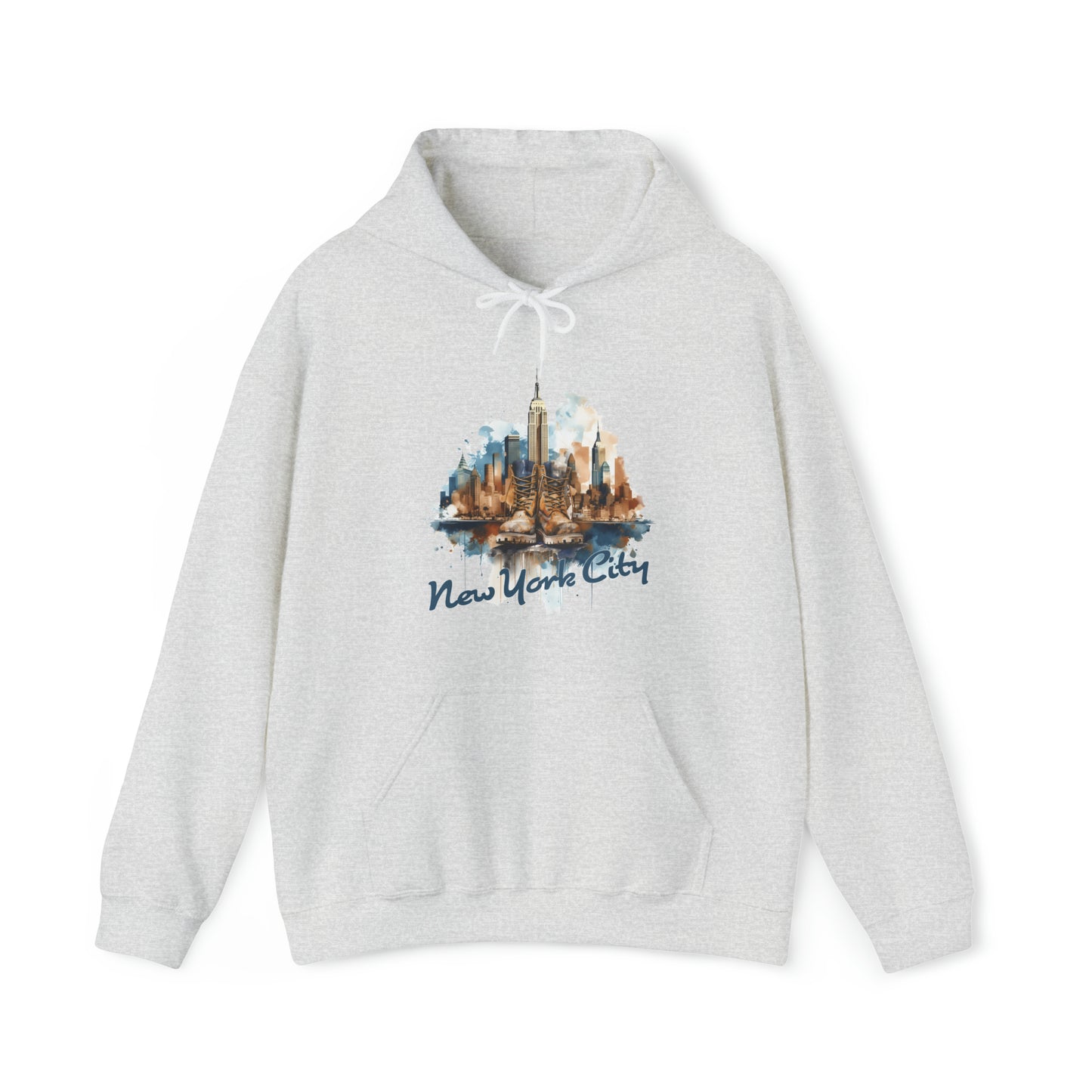 Unisex Hoodie Art on Apparel with City Pulse: City Tapestry Boots on New York City Version