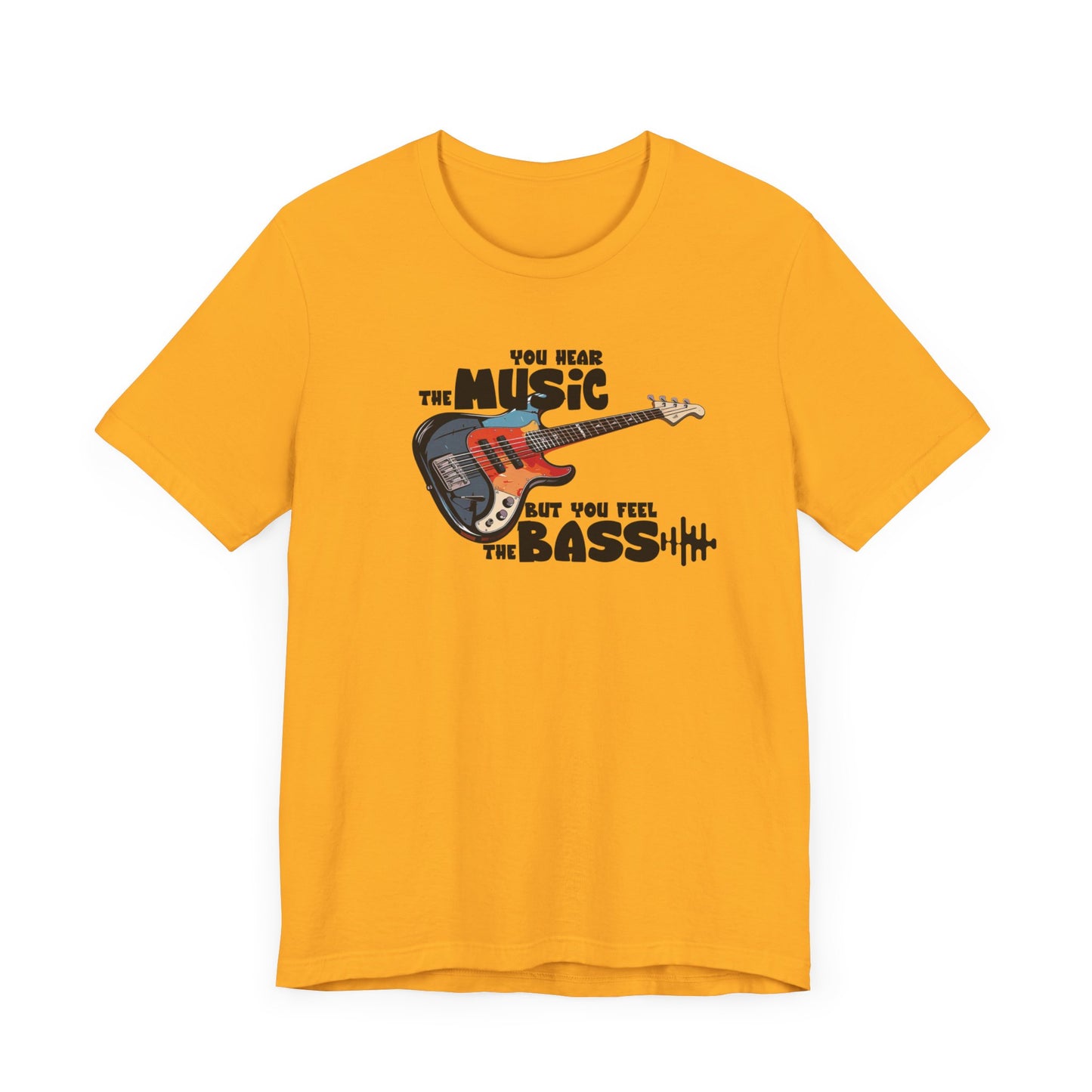 Hear the Music Feel the Bass Unisex Jersey Soft Cotton Tee, Summer Top, Music Lover Gift