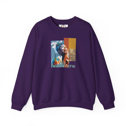 Nina Simone Unisex Sweatshirt, Jazz Blues Icon, Warm Cotton Blend, Tribute to Activism shirt, Fans of Nina Simone, Gift music lover