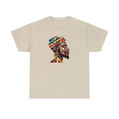 African King Cubist Art on a Unisex Heavy Cotton Tee