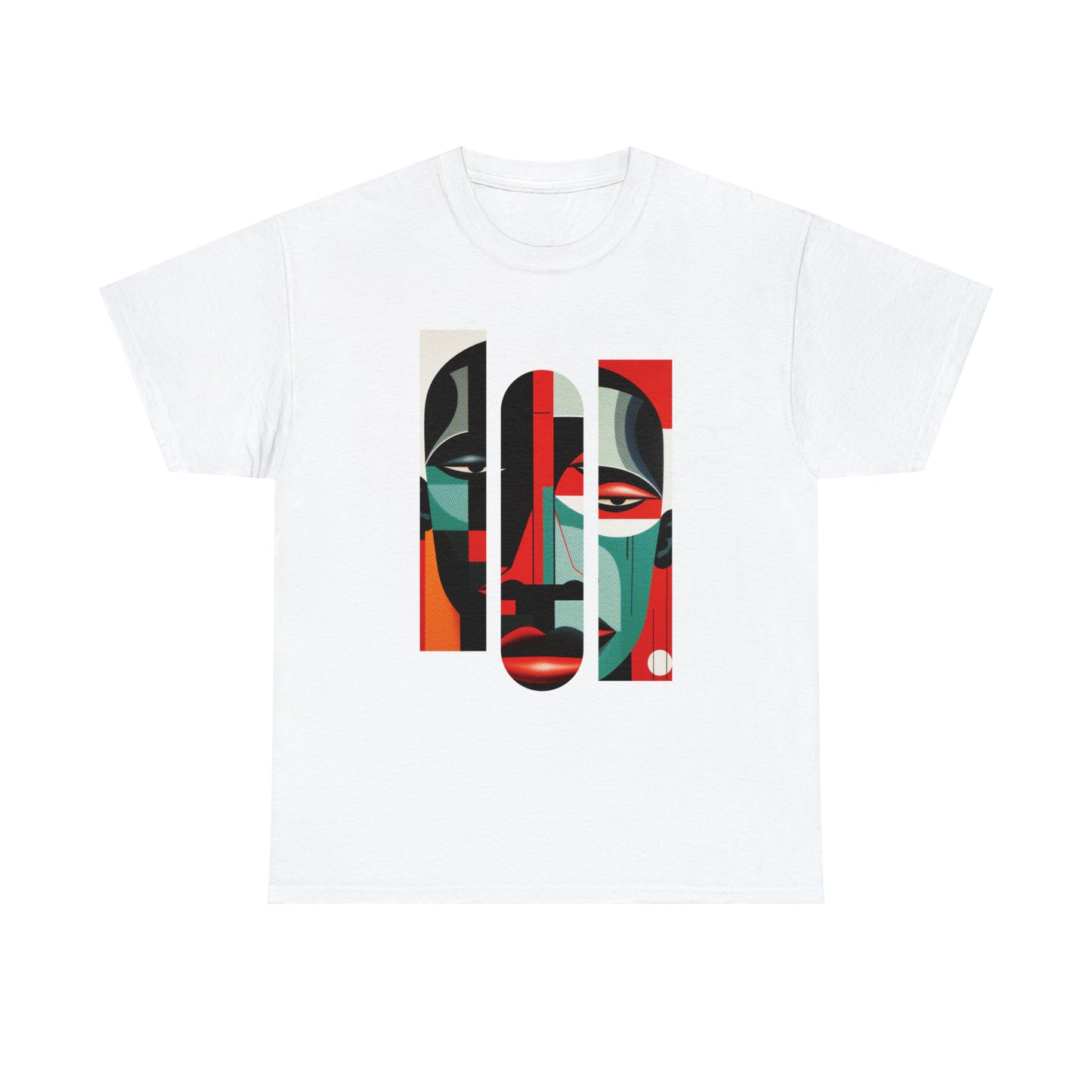 Gilden Graphic Tshirt, Unique Abstract Cubism Style Graphic T-Shirt Cotton Tee for Art Lovers and African American Cultural Enthusiasts