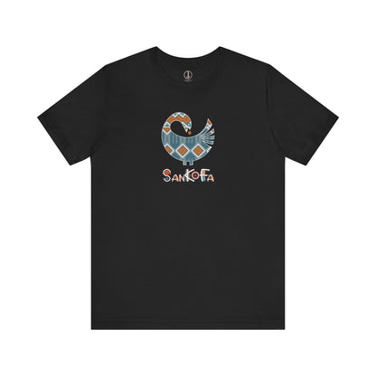 Adinkra Symbol Tshirt Sankofa Symbol with Pattern, Learn from the Past, Afrocentric, Pan-African Apparel, West African Symbols