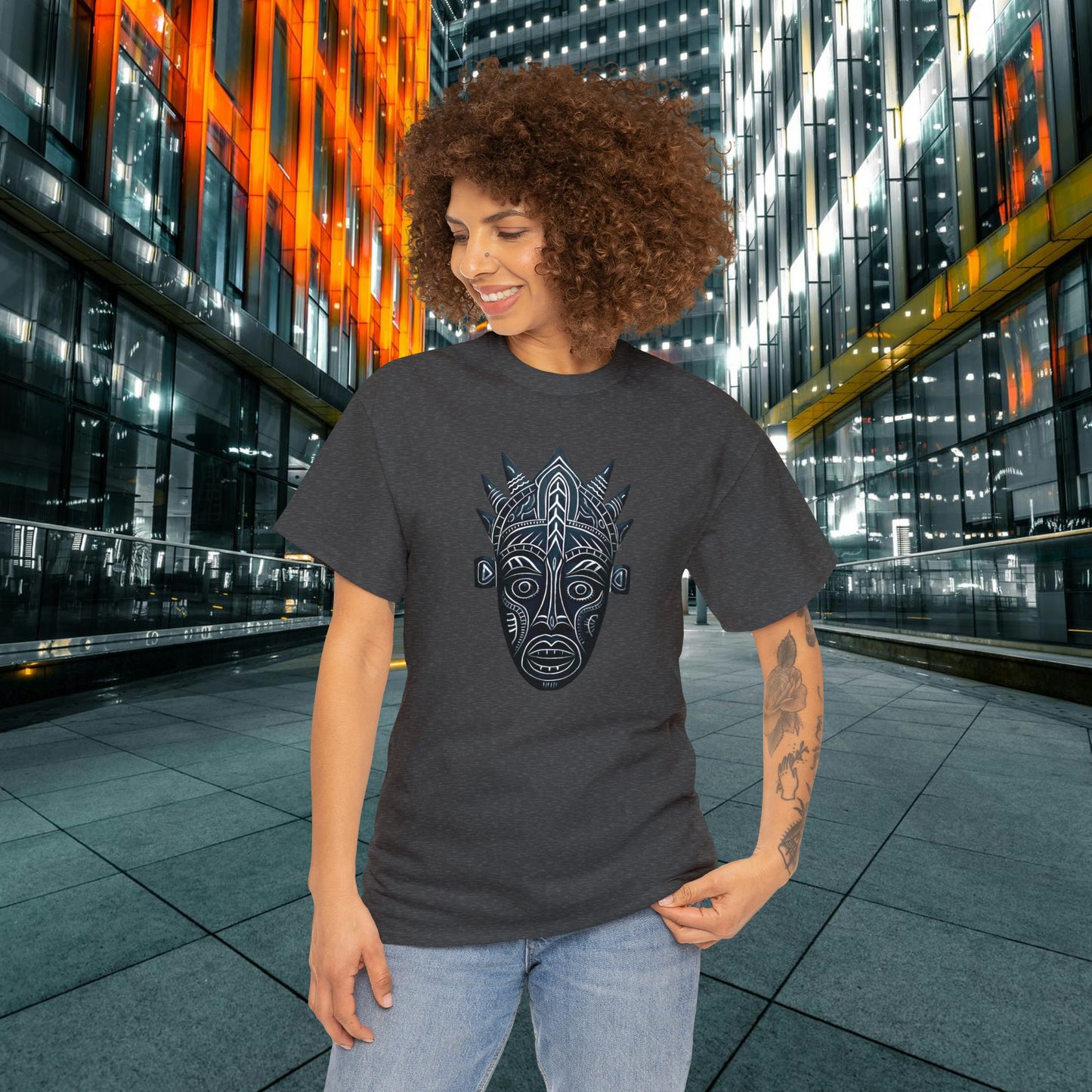 Unisex T-shirt - Art on Apparel with African Mask