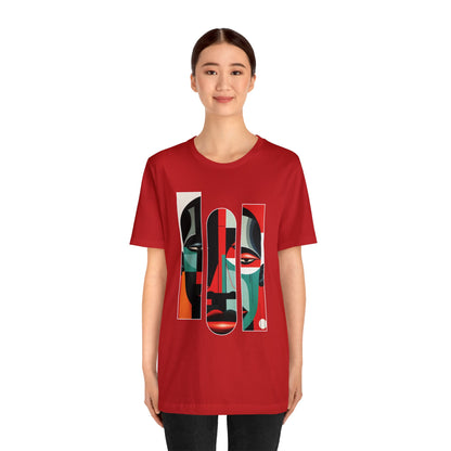 Graphic Tshirt, Unique Abstract Cubism Style Graphic T-Shirt Cotton Tee for Art Lovers and African American Cultural Enthusiasts