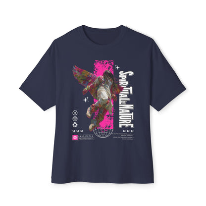Angel Wings Oversized Boxy Tee | Bella Canvas 3010 | Unisex Cotton Streetwear | Black Pink
