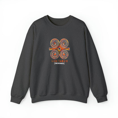 Unisex Adinkra Symbol Sweatshirts with Ghanaian Ram's Horn Dweninmmen Symbol