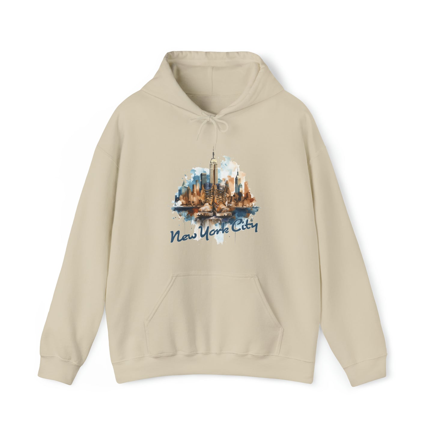 Unisex Hoodie Art on Apparel with City Pulse: City Tapestry Boots on New York City Version