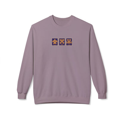 Taino Symbol Stamp Design Sweatshirt | Graphic Rican Heritage Sweater | Unisex Crewneck Pullover, Puerto Rico Shirt, Sizes S-4XL