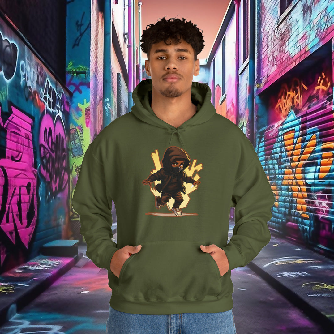 Unisex T-shirt Art on Apparel - Original Hip Hop Cartoon Kid