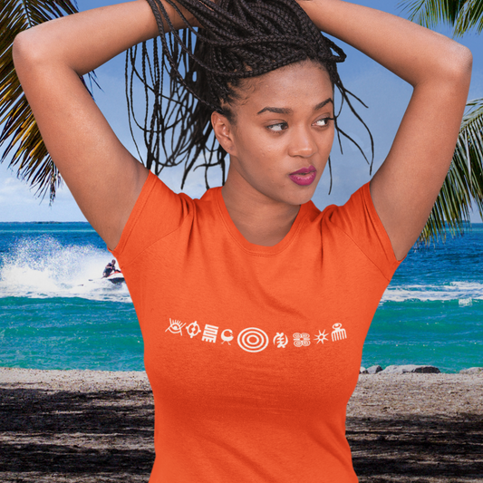 Adinkra Symbol tshirt, Graphic Tee, Multiple Symbols Shirt, Colorful t-shirt, African Design Tshirt, Cotton, Ghanaian Symbol, Afrocentric