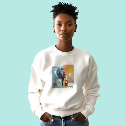 Nina Simone Unisex Sweatshirt, Jazz Blues Icon, Warm Cotton Blend, Tribute to Activism shirt, Fans of Nina Simone, Gift music lover