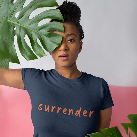 Recovery Unisex T-shirt, "Surrender", Meditation, Yoga and mindfulness, Spirituality, Sobriety Principles, 12 Steps Shirt