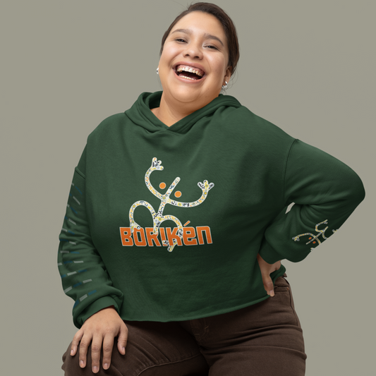 Taino Boriken Unisex Hoodie, Unisex Hoodie with Taino Coqui Symbol, Puerto Rican Taino Symbol Hoodie