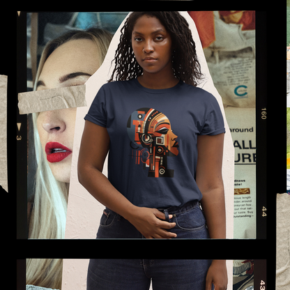 African Queen Cubist Art on a Unisex Heavy Cotton Tee