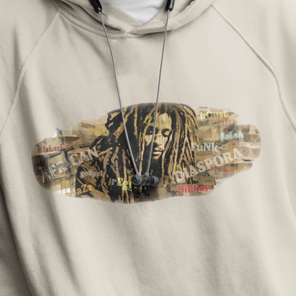 Unisex Hoodie Art on Apparel with Urban Diaspora Collage - Grunge Aesthetic Hoodie