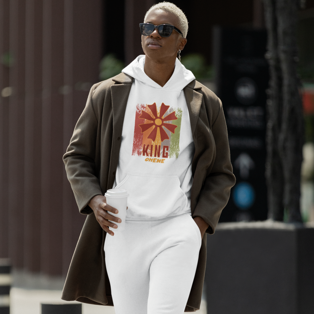Adinkra Symbol Unisex Hoodie Sweatshirts with Ohene Ghanaian symbol, Afrocentric, Pan-African Apparel, West African, Black