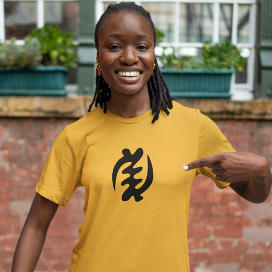 Ghanaian Gye Nyame Symbol, Adinkra Symbol Top, Colorful cotton t-shirt, African Summer Shirt, Ghana Trip