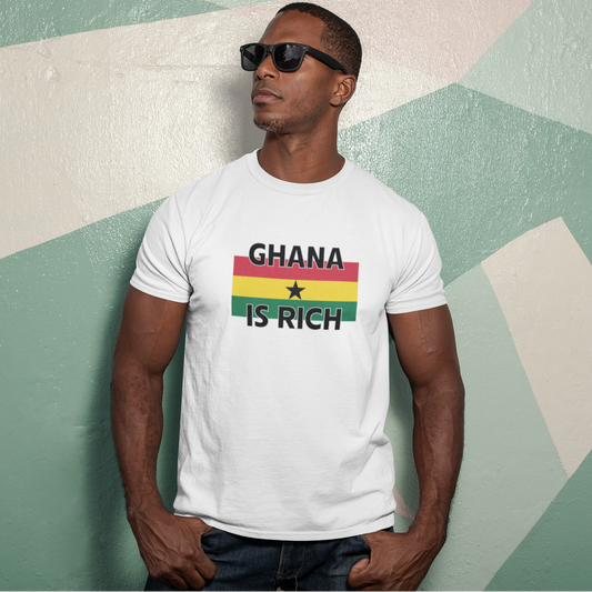 Ghana Is Rich Unisex Heavy Cotton Tee - Celebrate Culture and Pride