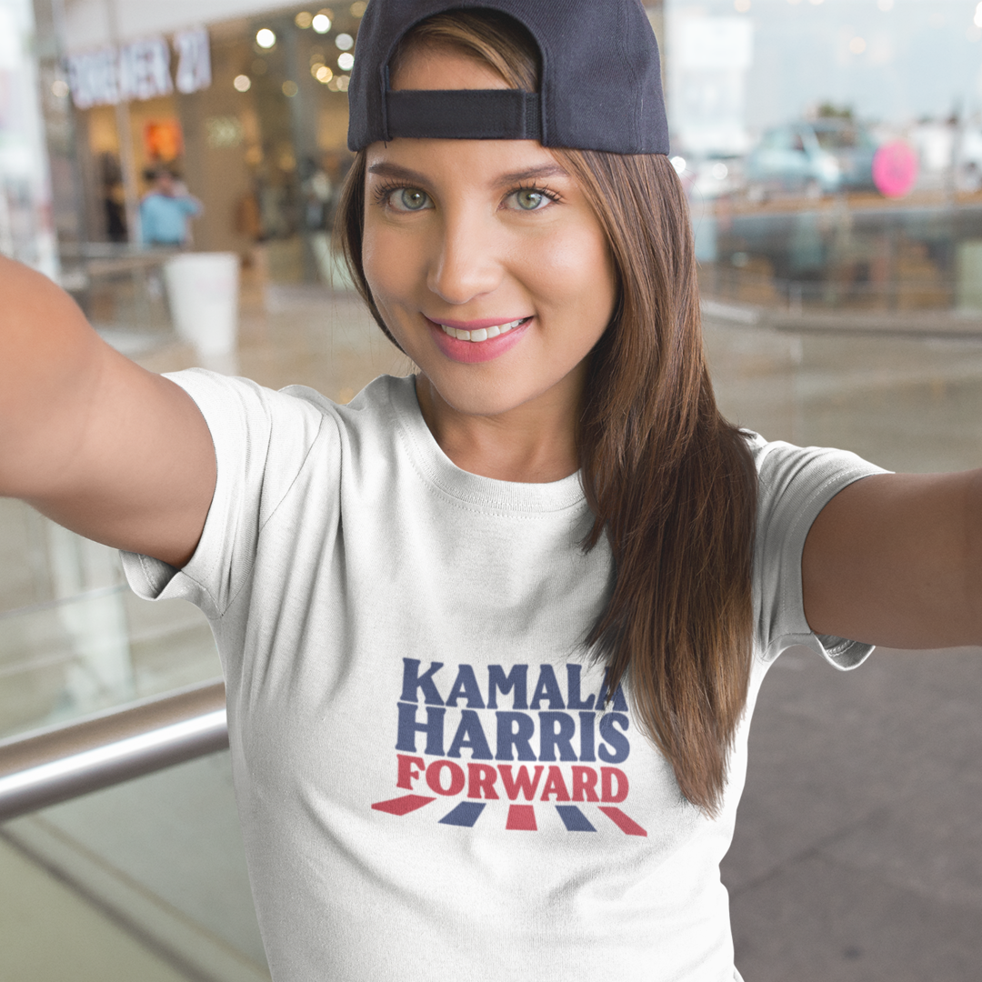 Kamala Harris Forward 2024 100% Cotton Unisex T-Shirt, Election tee, Harris Walz 2024, Presidential Election