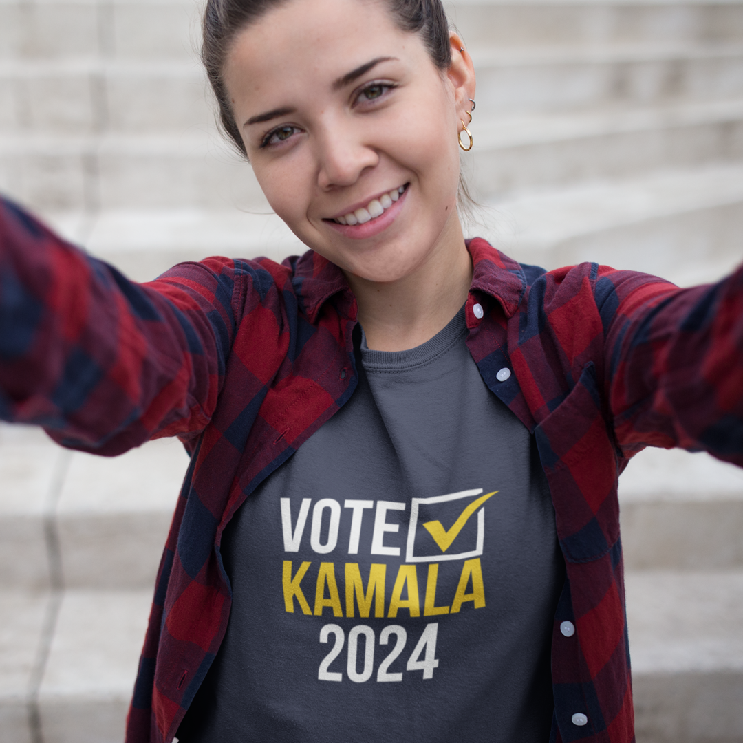 Vote Kamala 2024 100% Unisex Cotton T-Shirt, Election tee, Harris Walz 2024, Presidential Election